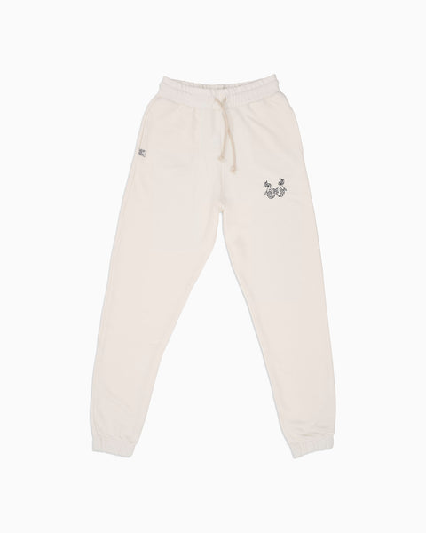 パンツ Off-White 'Ow' embroidered joggers Off-White OW-print Cotton Track Pants | White | FARFETCH